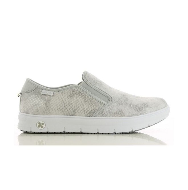 MOCASSINO BIANCO/ARGENTO PITONATO N.36