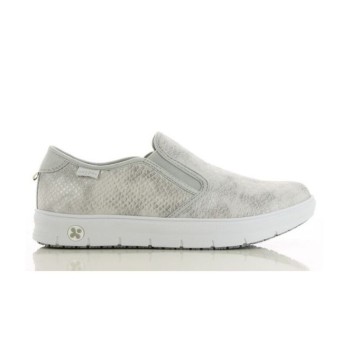 MOCASSINO BIANCO/ARGENTO PITONATO N.36