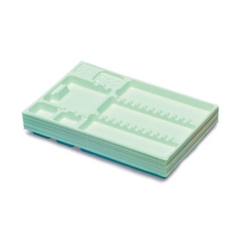 Vassoio Monouso in Plastica Verde PZ.100 - Zanni Podospecial: Produttore e Venditore Specializzato