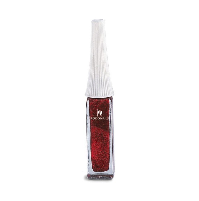Linea Glitter Rosso ML.8 per decorazioni su smalto e gel - Zanni Podospecial