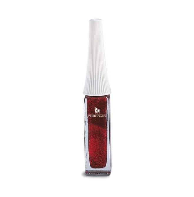 Linea Glitter Rosso ML.8 per decorazioni su smalto e gel - Zanni Podospecial