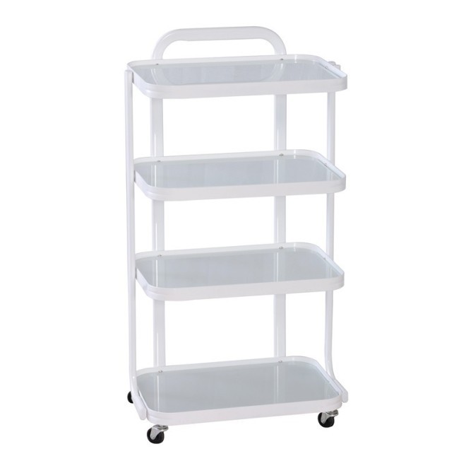 Carrello 4 Ripiani in Vetro per Estetisti e Podologi - Zanni Podospecial