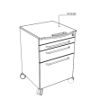 Mobile Top 200: Modulo montato su ruote con 6 cassetti e lampada battericida - Zanni Podospecial