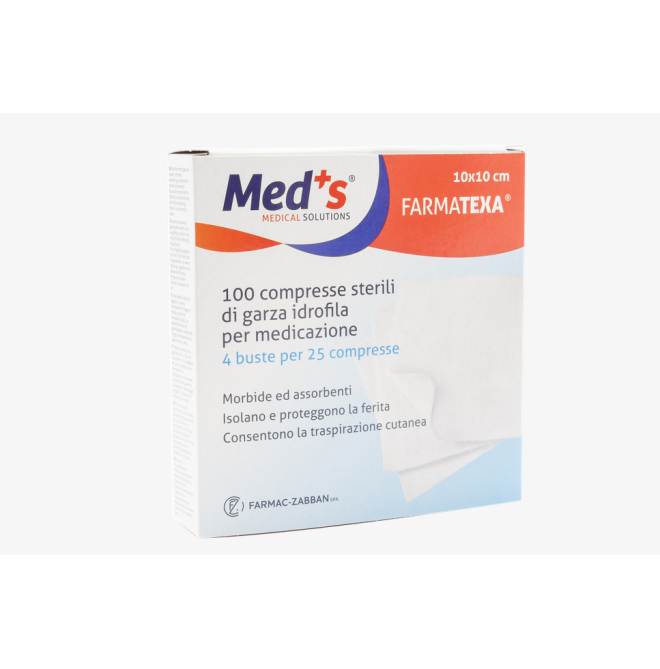 Garza Sterile cm.10X10 PZ. 100 - Garza idrofila monouso in cotone per medicazione