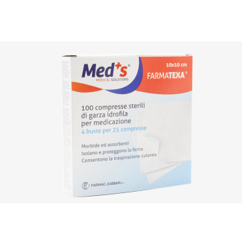 Garza Sterile cm.10X10 PZ. 100 - Garza idrofila monouso in cotone per medicazione