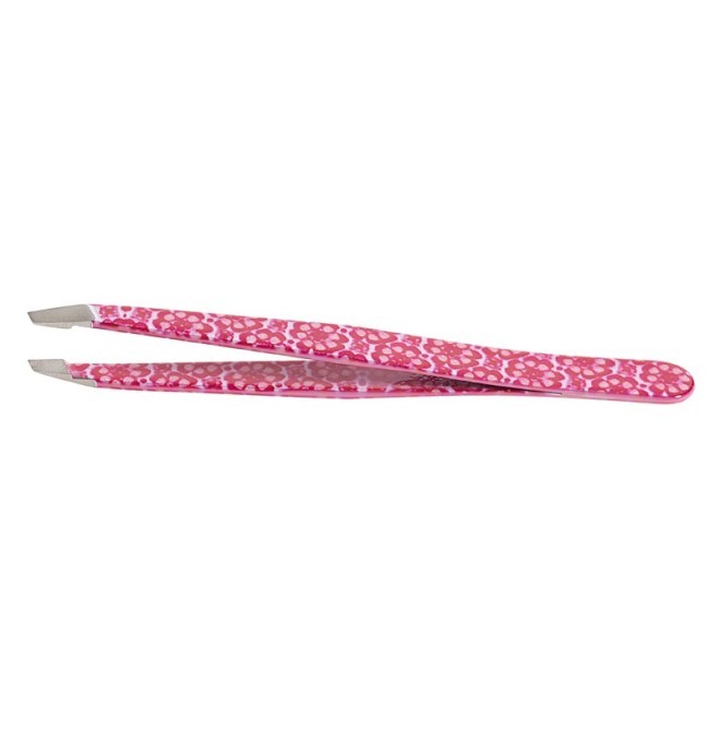 PINZETTA OBLIQUA FIORI ROSA