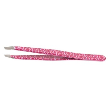 PINZETTA OBLIQUA FIORI ROSA