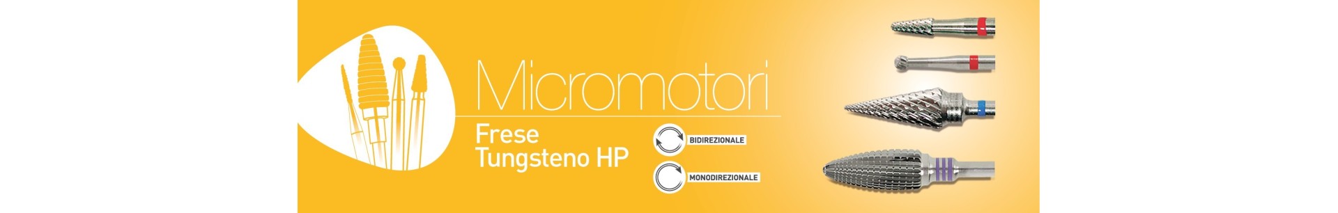 Frese Tungsteno Hp per podologia ed estetica