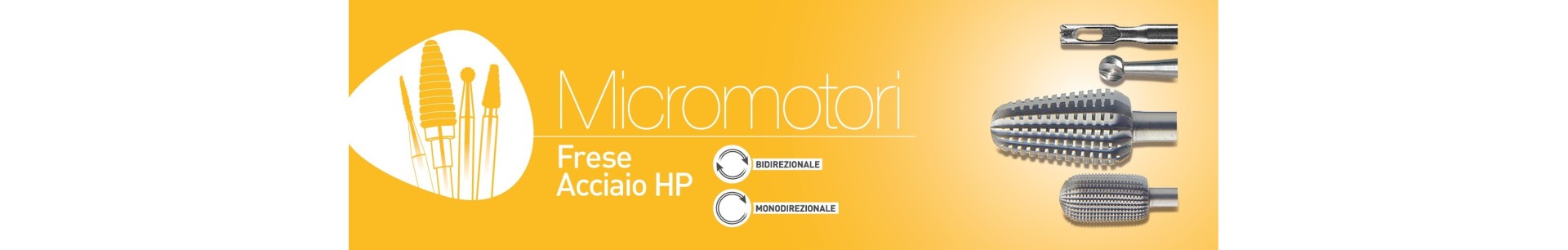 Frese Acciaio Hp per podologia ed estetica