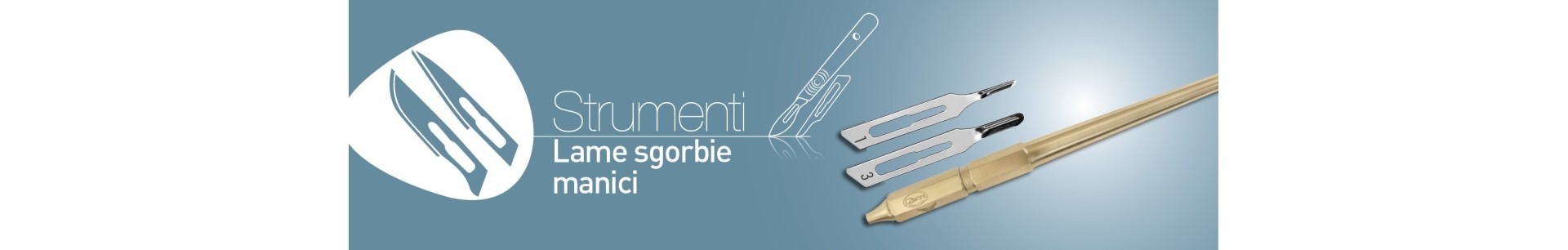 Lame Sgorbie Manici per podologia ed estetica